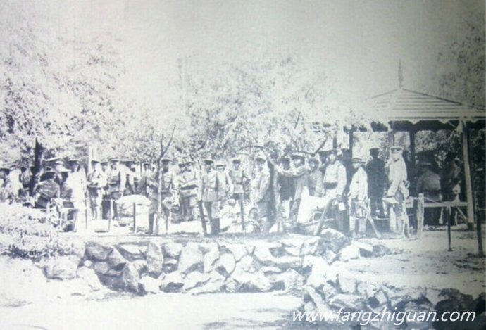 1918年时的长春东公园，当时正赶上日军出兵干预苏俄革命，公园内不时能看到日本兵。